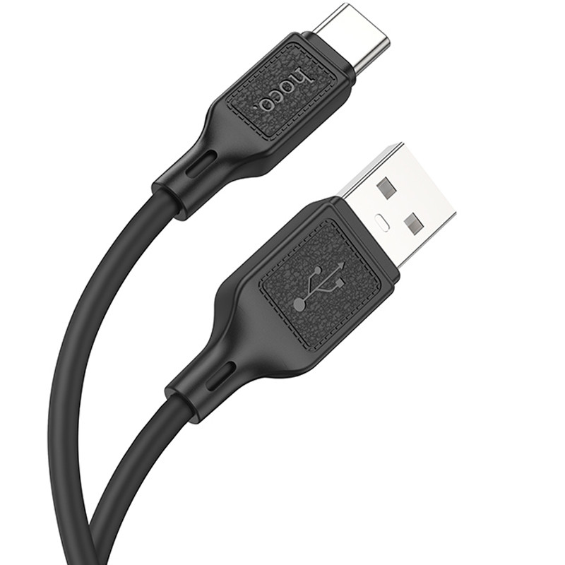 Фото Дата кабель Hoco X90 Cool silicone USB to Type-C (1m) (Black) на vchehle.ua