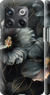Чехол Черные цветы для OnePlus 10T