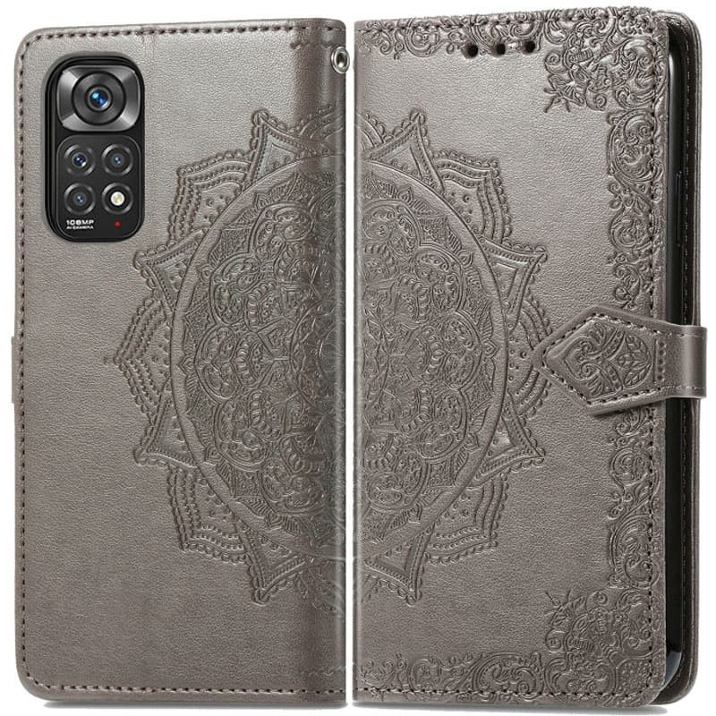 Фото Шкіряний чохол-книжка Art Case з візитницею на Xiaomi Redmi Note 11 Pro 4G/5G / 12 Pro 4G (Сірий) на vchehle.ua