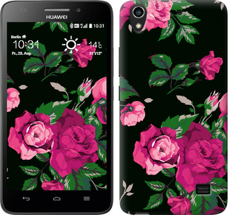 

Чохол Троянди на чорному тлі на Huawei Honor 4 Play 547105
