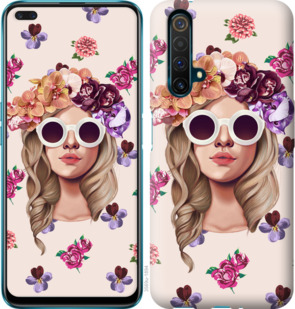 

Чохол Дівчина з квітами v2 на Realme X50 920761
