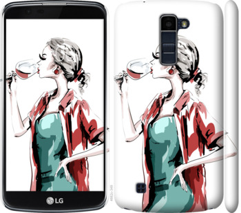 

Чохол Дівчина з келихом на LG K10 / K410 841553