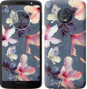 Чехол Нарисованные цветы для Motorola Moto G6 Plus