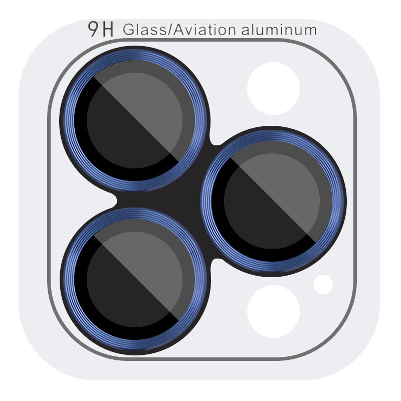 Защитное стекло Metal Classic на камеру (в упак.) для Apple iPhone 12 Pro / 11 Pro / 11 Pro Max (Синий / Pacific Blue)