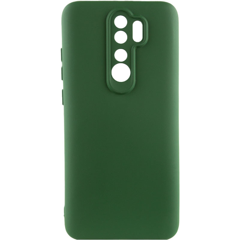 Чехол TPU GETMAN Liquid Silk Full Camera для Xiaomi Redmi 9 (Зеленый / Dark green)