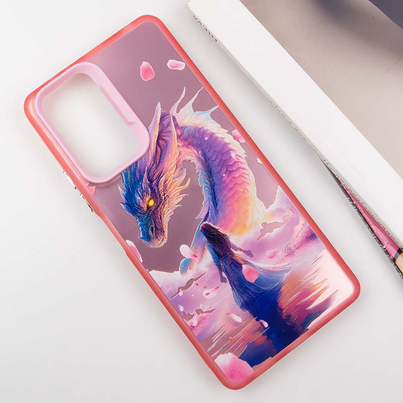 Фото TPU+PC чехол TakiTaki Fantasy magic glow для Apple iPhone 13 Pro Max (6.7") (Pink Dragon - Pink) на vchehle.ua