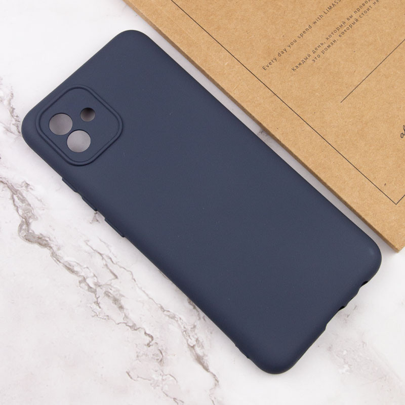 Чохол TPU GETMAN Liquid Silk Full Camera на Samsung Galaxy A05 (Синій / Midnight Blue) в магазині vchehle.ua