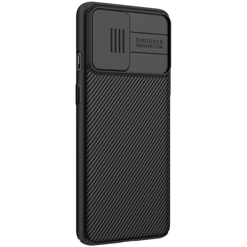 Купити Карбонова накладка Nillkin Camshield (шторка на камеру) на OnePlus 9R (Черный / Black) на vchehle.ua