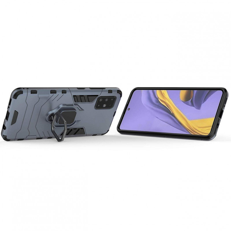 Ударопрочный чехол Transformer Ring for Magnet для Samsung Galaxy A71 (Серый / Metal slate) в магазине vchehle.ua