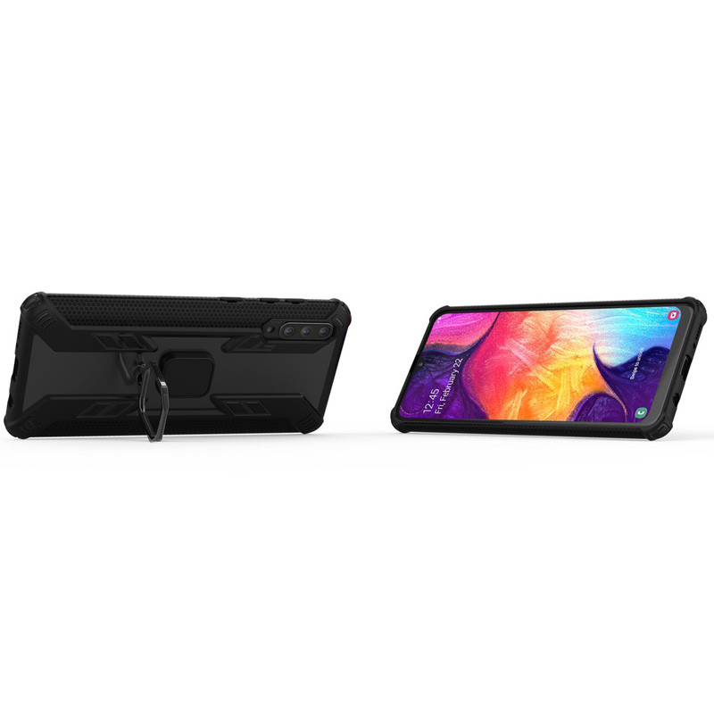 

Ударопрочный чехол Combo Ring for Magnet для Samsung Galaxy A50s (Черный) 717443