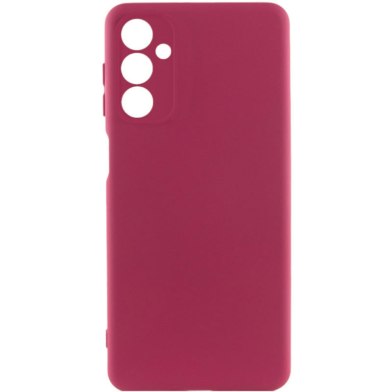 Чехол TPU GETMAN Liquid Silk Full Camera для Samsung Galaxy A24 4G (Бордовый / Marsala)