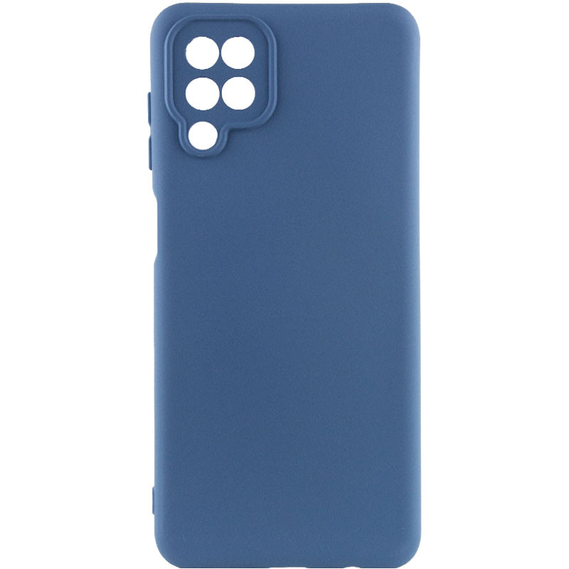 Чохол Silicone Cover Lakshmi Full Camera (AA) на Samsung Galaxy A12 (Синій / Navy Blue)