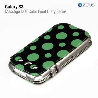 Кожаный чехол Zenus Masstige Dot Color Point Diary Series для Samsung i9300 Galaxy S3 (Зеленый) в магазине vchehle.ua