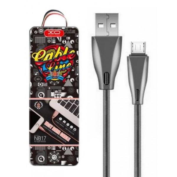 

Дата кабель XO NB17 USB to MicroUSB (1.00 м) (Чорний) 483975
