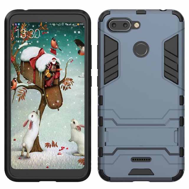 

Ударостійкий чохол-підставка Transformer на Xiaomi Redmi 6 с мощной защитой корпуса (Метал / Gun Metal) 622917