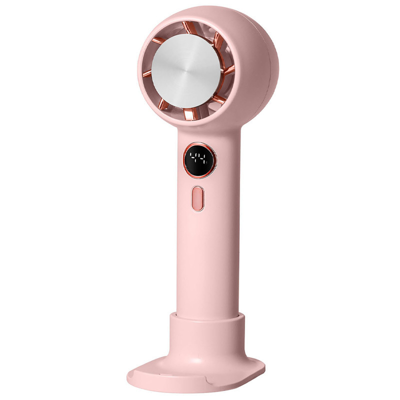 Портативний вентилятор YL007 with Display з підставкою для телефону 2000mAh (Pink)