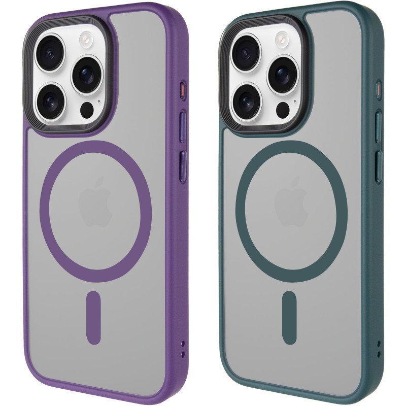 TPU+PC чехол Metal Buttons with Magnetic Safe для Apple iPhone 16 Pro Max (6.9")