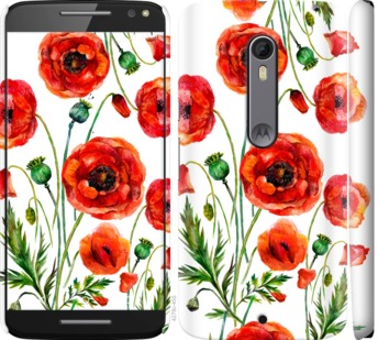 

Чехол Нарисованные маки для Motorola Moto X Style 744243