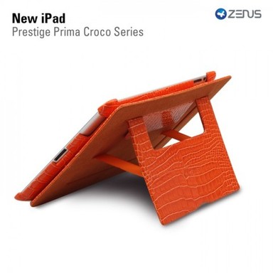 Замовити Шкіряний чохол Zenus Presitge Prima Croco Series на Apple IPAD 3/2 (Помаранчевий) на vchehle.ua