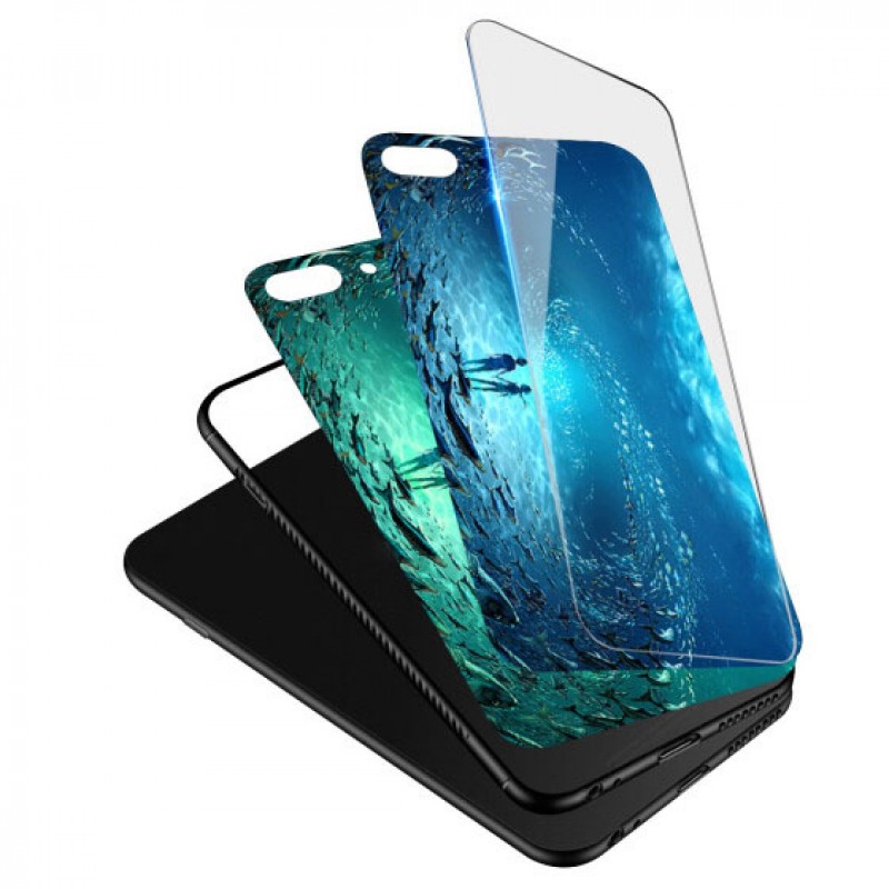 TPU+Glass чехол светящийся в темноте для Xiaomi Redmi Note 5 Pro / Note 5 (AI Dual Camera) в магазине vchehle.ua