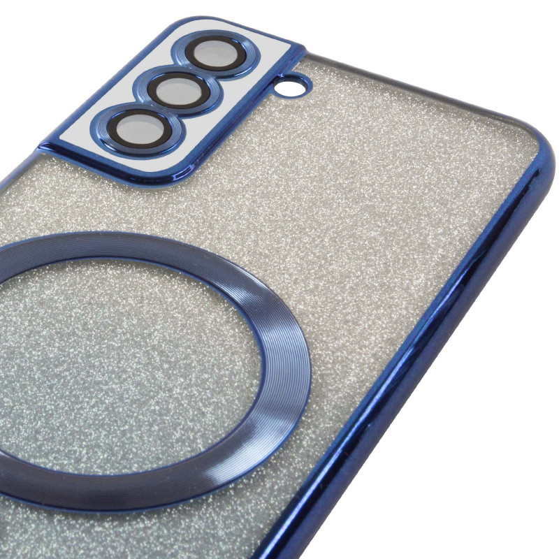 Фото TPU чехол Delight case with Magnetic Safe с защитными линзами на камеру для Samsung Galaxy S21 FE (Синий / Deep navy) в магазине vchehle.ua