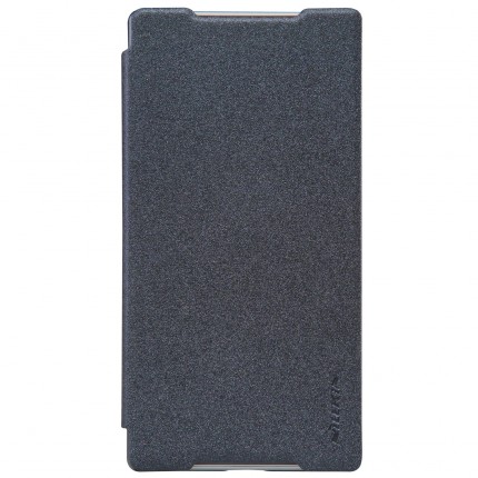 Фото Кожаный чехол (книжка) Nillkin Sparkle Series для Sony Xperia Z5 (Черный) на vchehle.ua