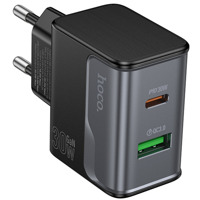Фото СЗУ Hoco CS73A Star Speed PD30W+QC3.0 (1USB-A/1C) (Midnight Black) на vchehle.ua