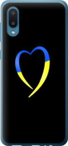 Чехол Жёлто-голубое сердце для Samsung Galaxy A02 A022G