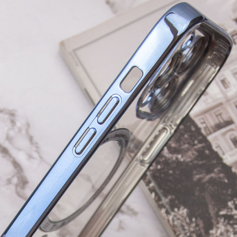 Заказать TPU чехол Fibra Chrome with Magnetic safe для Apple iPhone 14 Pro Max (6.7") (Sierra Blue) на vchehle.ua