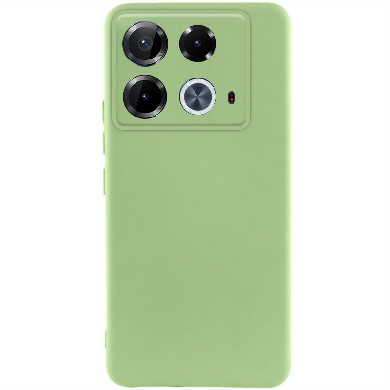 Чохол TPU GETMAN Liquid Silk Full Camera на Infinix Note 40 4G (Зелений / Pistachio)