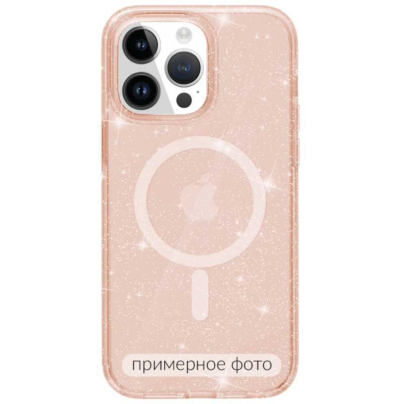 Чохол TPU Galaxy Sparkle (MagFit) на Apple iPhone 16 Plus (6.7") (Gold+Glitter) в магазині vchehle.ua