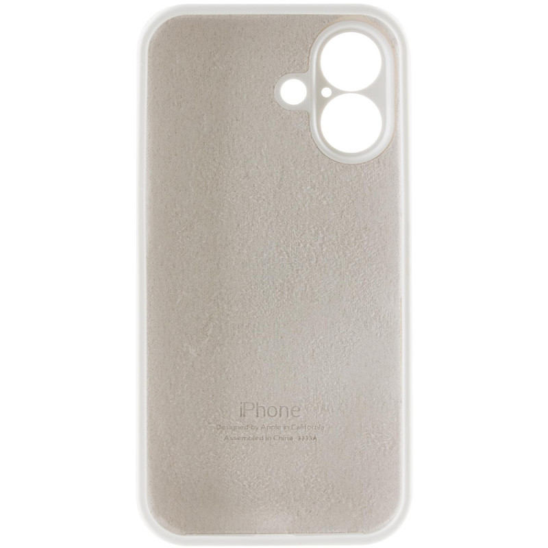 Купить Чехол Silicone Case Full Camera Protective (AA) для Apple iPhone 16 (6.1") (Белый / White) на vchehle.ua