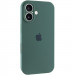 Чехол Silicone Case Full Camera Protective (AA) для Apple iPhone 16 Plus (6.7") (Зеленый / Pine green)