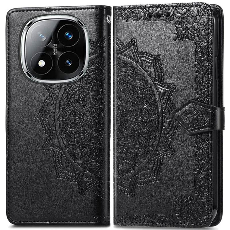 Фото Шкіряний чохол-книжка Art Case з візитницею на Xiaomi Redmi Note 14 Pro 4G (Чорний) в маназині vchehle.ua