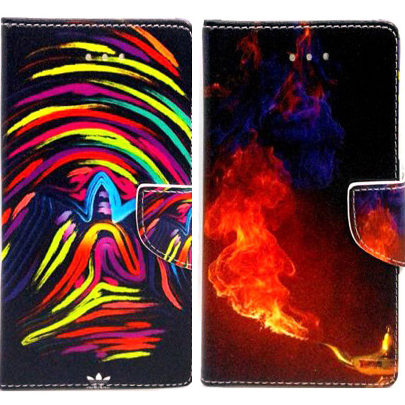 Универсальный чехол-книжка 4you Art Print  для смартфонов 5.3"-5.7"