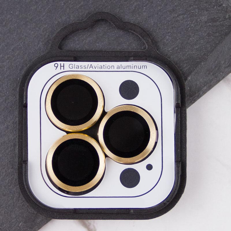 Замовити Захисне скло Metal Classic на камеру (в упак.) на Apple iPhone 12 Pro / 11 Pro / 11 Pro Max (Золотий / Gold) на vchehle.ua