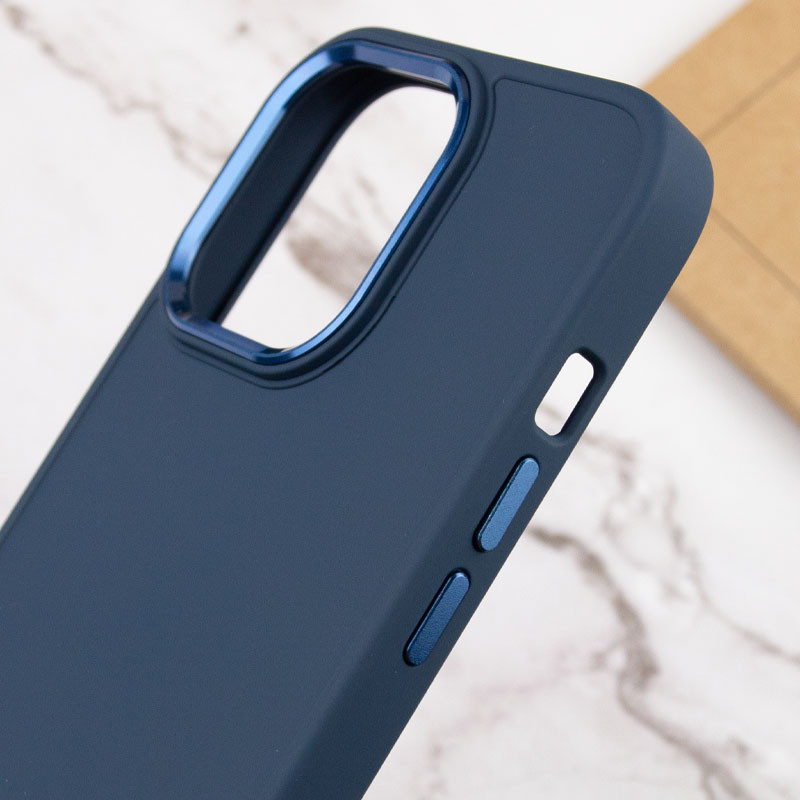 Купить TPU чехол Bonbon Metal Style для Apple iPhone 13 Pro Max (6.7") (Синий / Denim Blue) на vchehle.ua