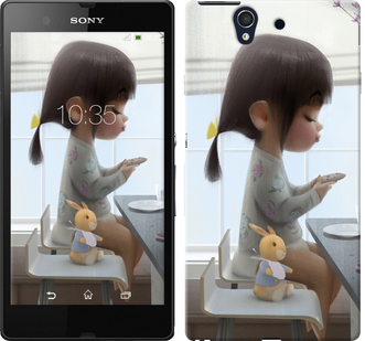 

Чехол Милая девочка с зайчиком для Sony Xperia Z C6602 636596