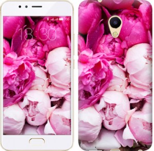 Чехол Розовые пионы для Meizu M5s