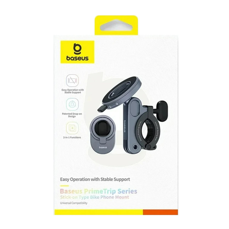 Замовити Вело- Мото-тримач Baseus PrimeTrip Series Stick-on Type Bike (C40569001121-00) (Cosmic Black) на vchehle.ua