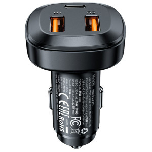 АЗП Acefast B9 66W (2USB-A+USB-C) три port metal car charger
