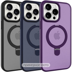 TPU+PC чехол Metal Buttons with Magnetic Safe Colorful HQ Ring для Apple iPhone 16 Pro (6.3")