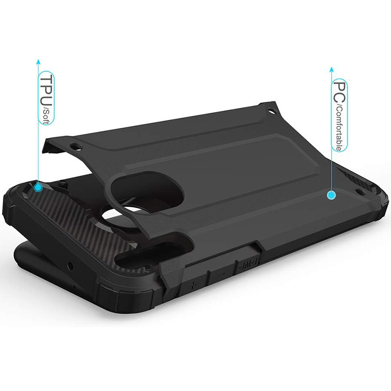 Фото Броньований протиударний TPU+PC чохол Immortal на Huawei P Smart (2019) (Чорний) в маназині vchehle.ua