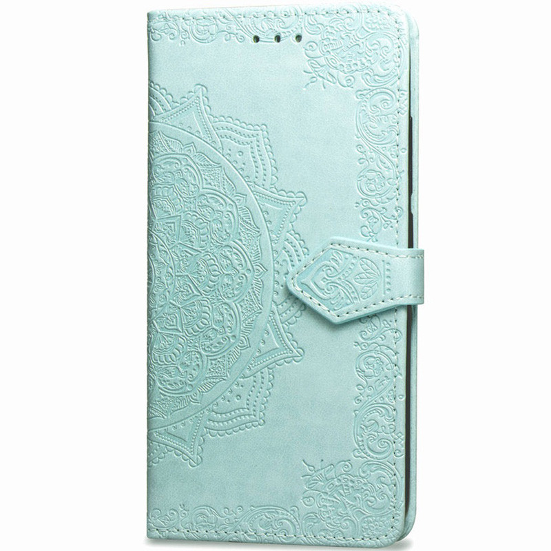 Кожаный чехол (книжка) Art Case с визитницей для Xiaomi Redmi Note 8 Pro (Бирюзовый)