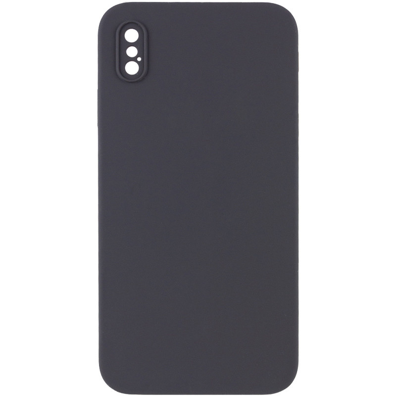 Silicone Case Square Full Camera Protective (AA) NOLOGO для Apple iPhone XS Max (6.5") (Серый / Dark Gray)