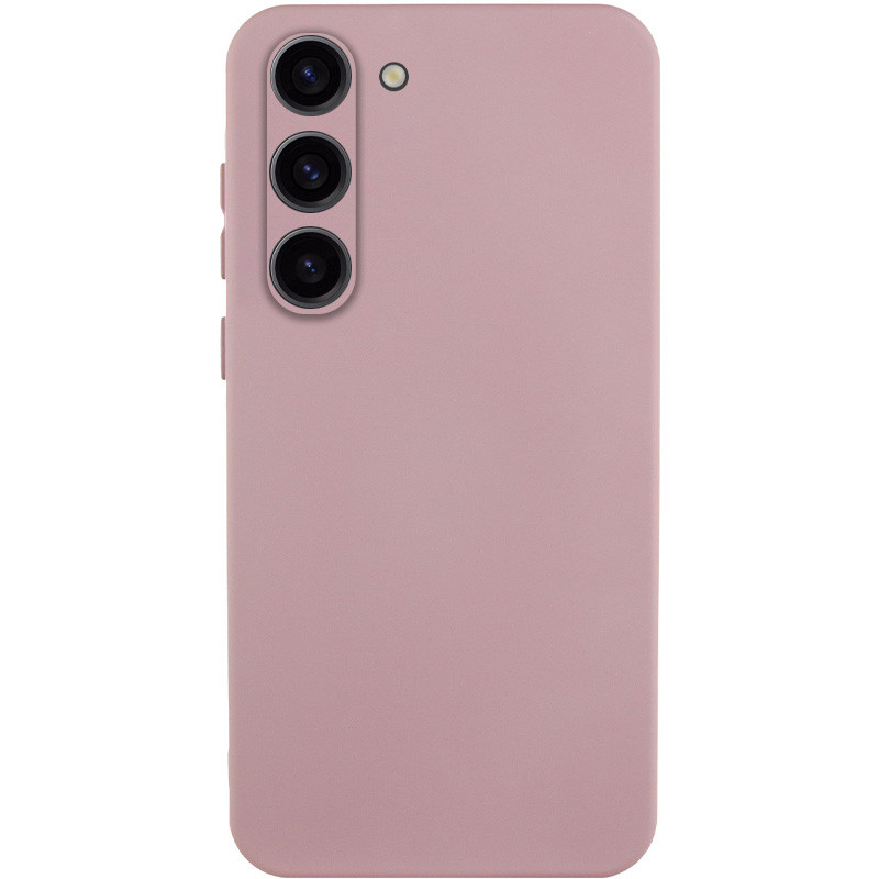 Чехол TPU GETMAN Liquid Silk Full Camera для Samsung Galaxy S23 (Розовый / Pink Sand)