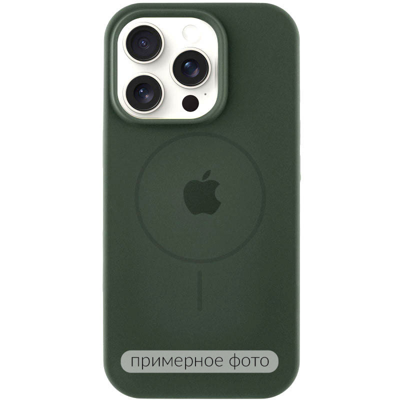 Чохол Silicone Case Full Protective (AA) with Magnetic Safe на Apple iPhone 14 (6.1") (Зелений / Cyprus Green)