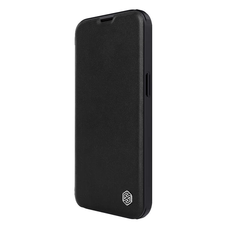 Фото Кожаный чехол (книжка) Nillkin Qin Pro Plain Camshield для Apple iPhone 14 (6.1") (Черный) в магазине vchehle.ua