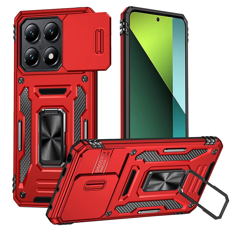 Удароміцний чохол Camshield Army Ring на Xiaomi 14T (Червоний / Red)