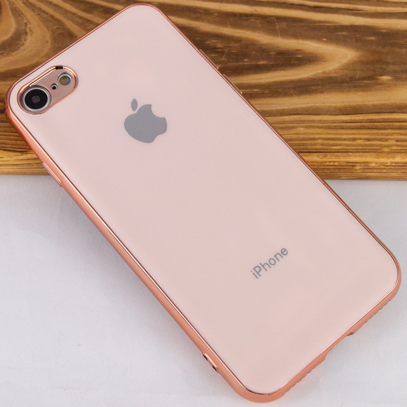 Фото TPU чехол Matte LOGO для Apple iPhone 7 / 8 (4.7") (Розовый / Rose Gold) на vchehle.ua